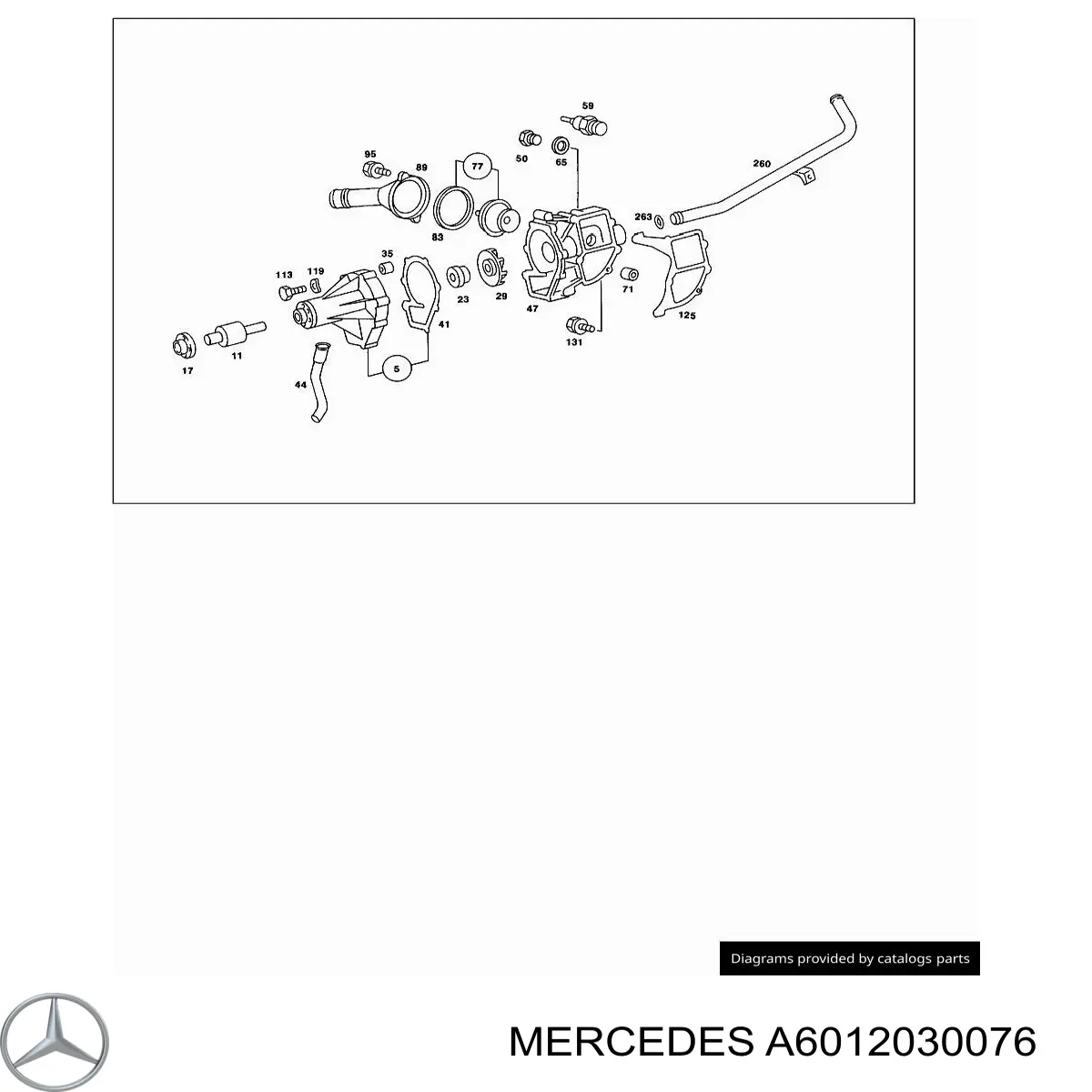 A6012030076 Mercedes прокладка термостата