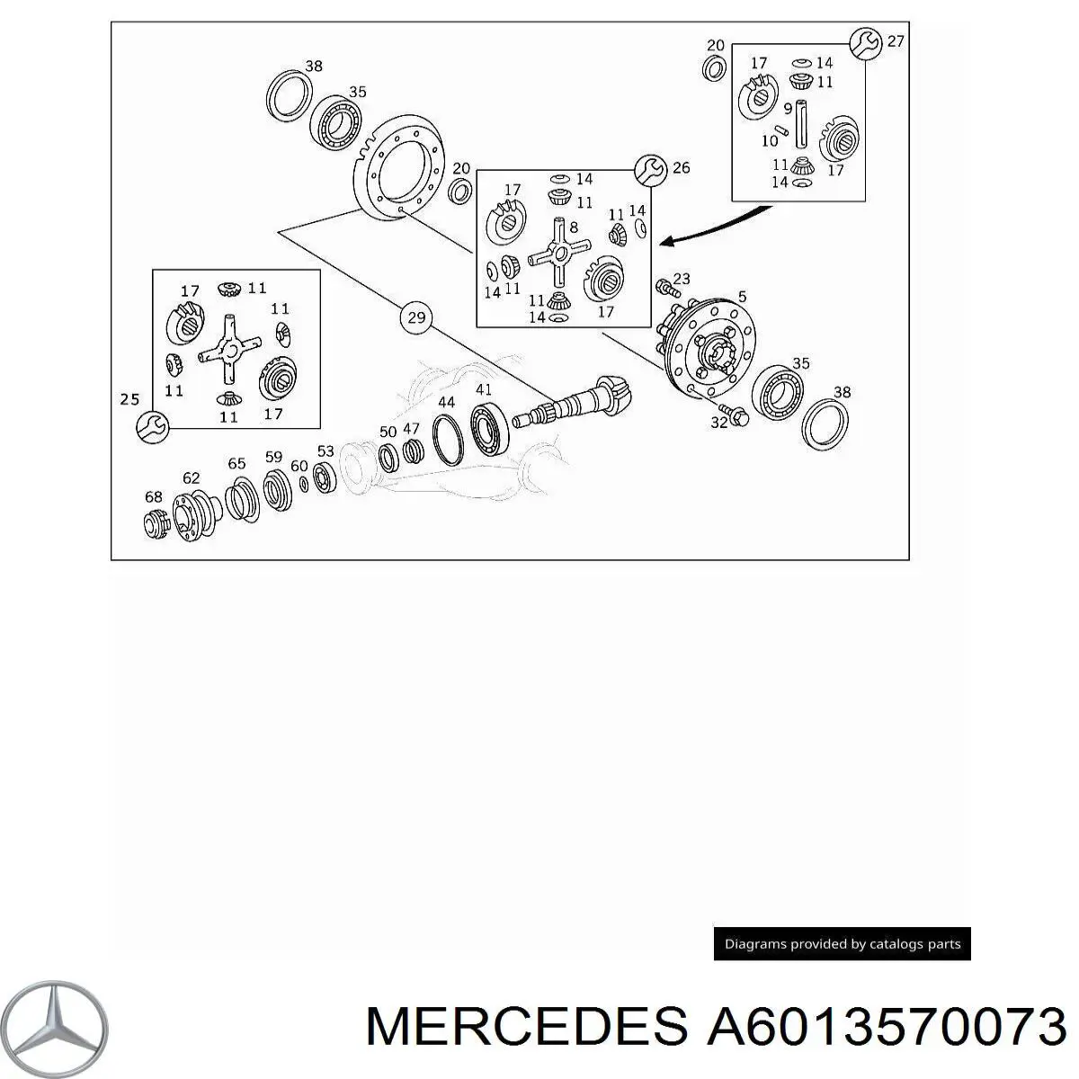A6013570073 Mercedes Кільце стопорне підшипника передньої маточини