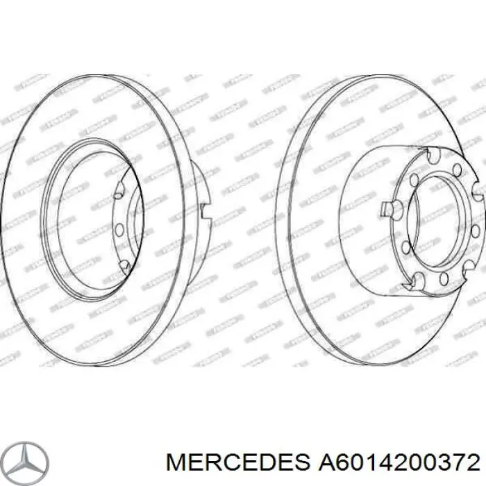 A6014200372 Mercedes диск гальмівний передній