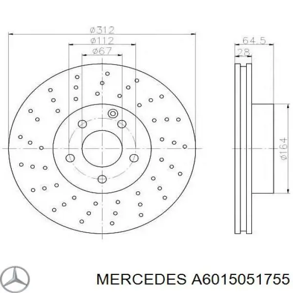Кожух вентилятора Mercedes A6015051755