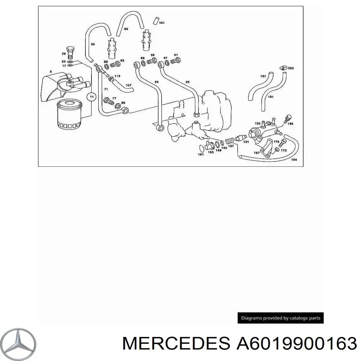 A6049900063 Mercedes Болт трубки турбіни подачі масла