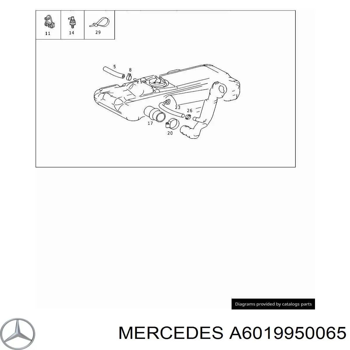  Mercedes A6019950065 ціна, від 2.50 USD