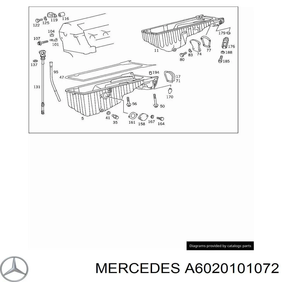 6020101072 Mercedes щуп-індикатор рівня масла в двигуні