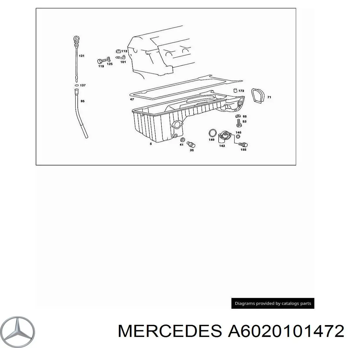 6020101472 Mercedes щуп-індикатор рівня масла в двигуні