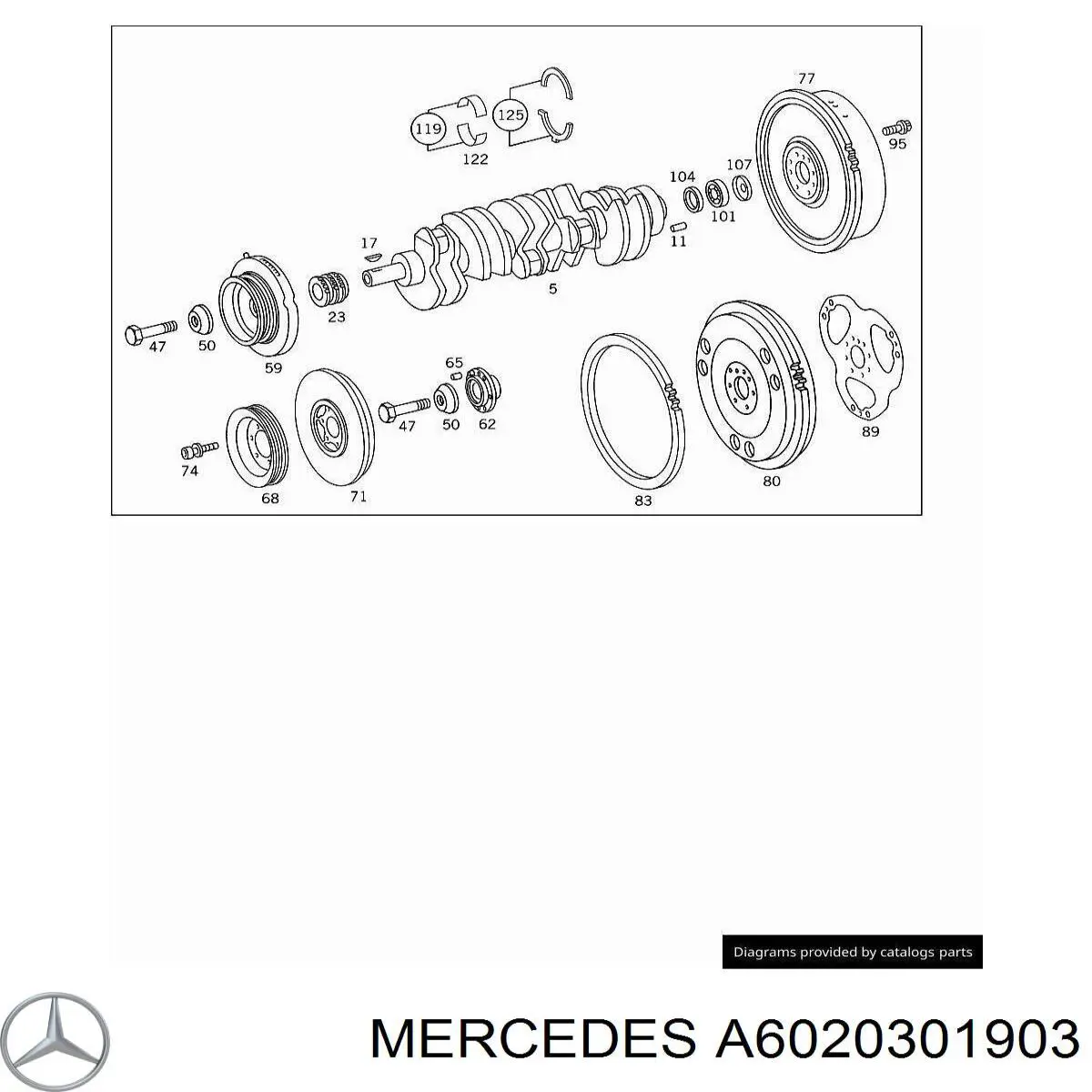 Шків колінвала (демпфер ) Mercedes A6020301903 ціна, від 38.01 USD