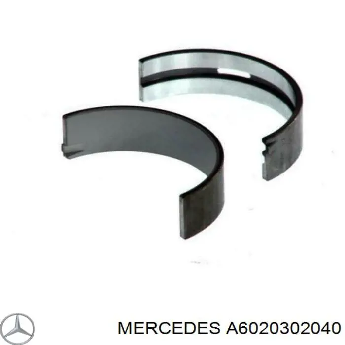 A6020302040 Mercedes вкладиші колінвала, корінні, комплект, стандарт (std)