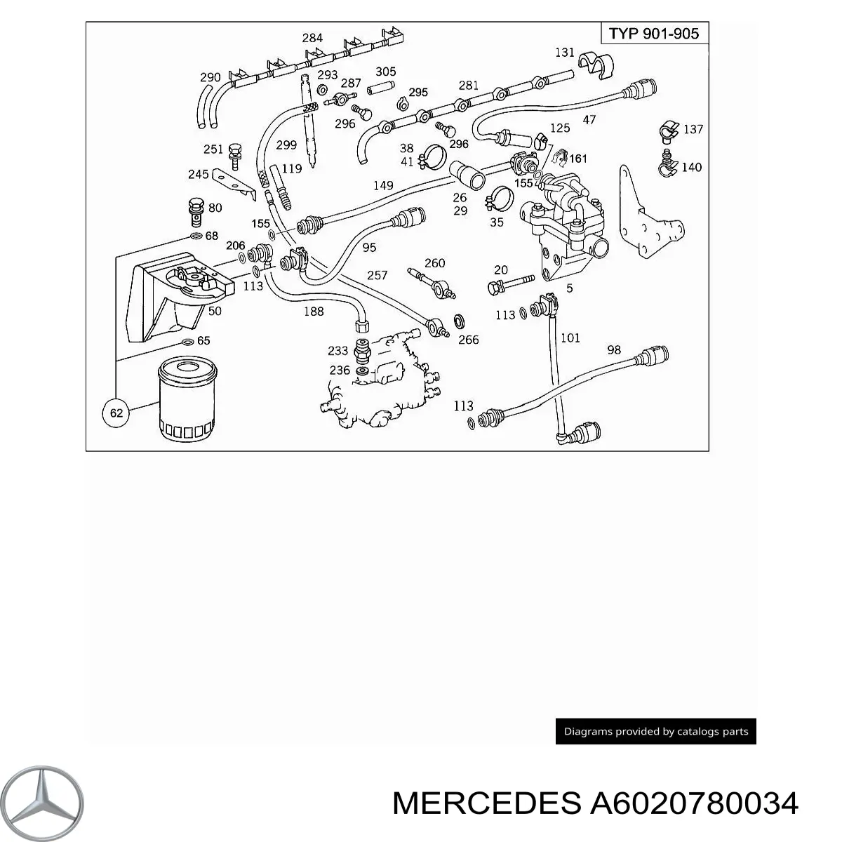A6020780034 Mercedes штуцер (накінечник форсунки шланга обратки)