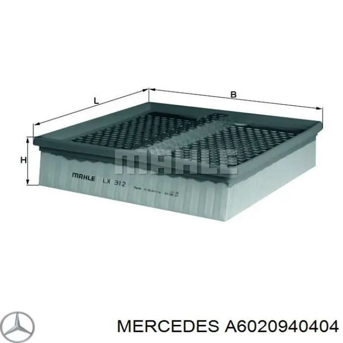 A6020940404 Mercedes фільтр повітряний