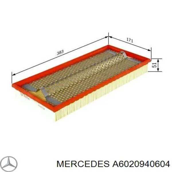 Повітряний фільтр A6020940604 Mercedes