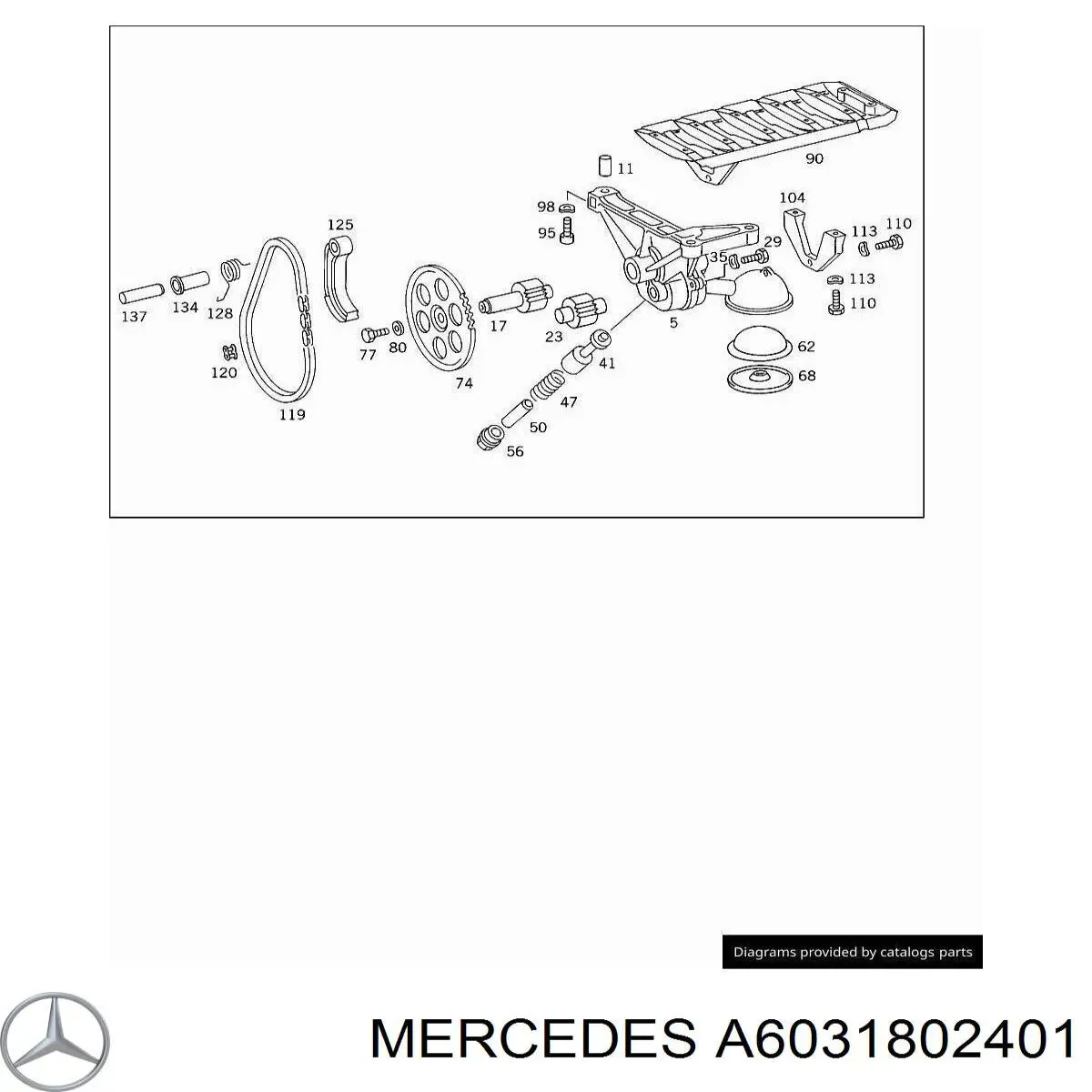 A6031802401 Mercedes Масляний насос двигуна