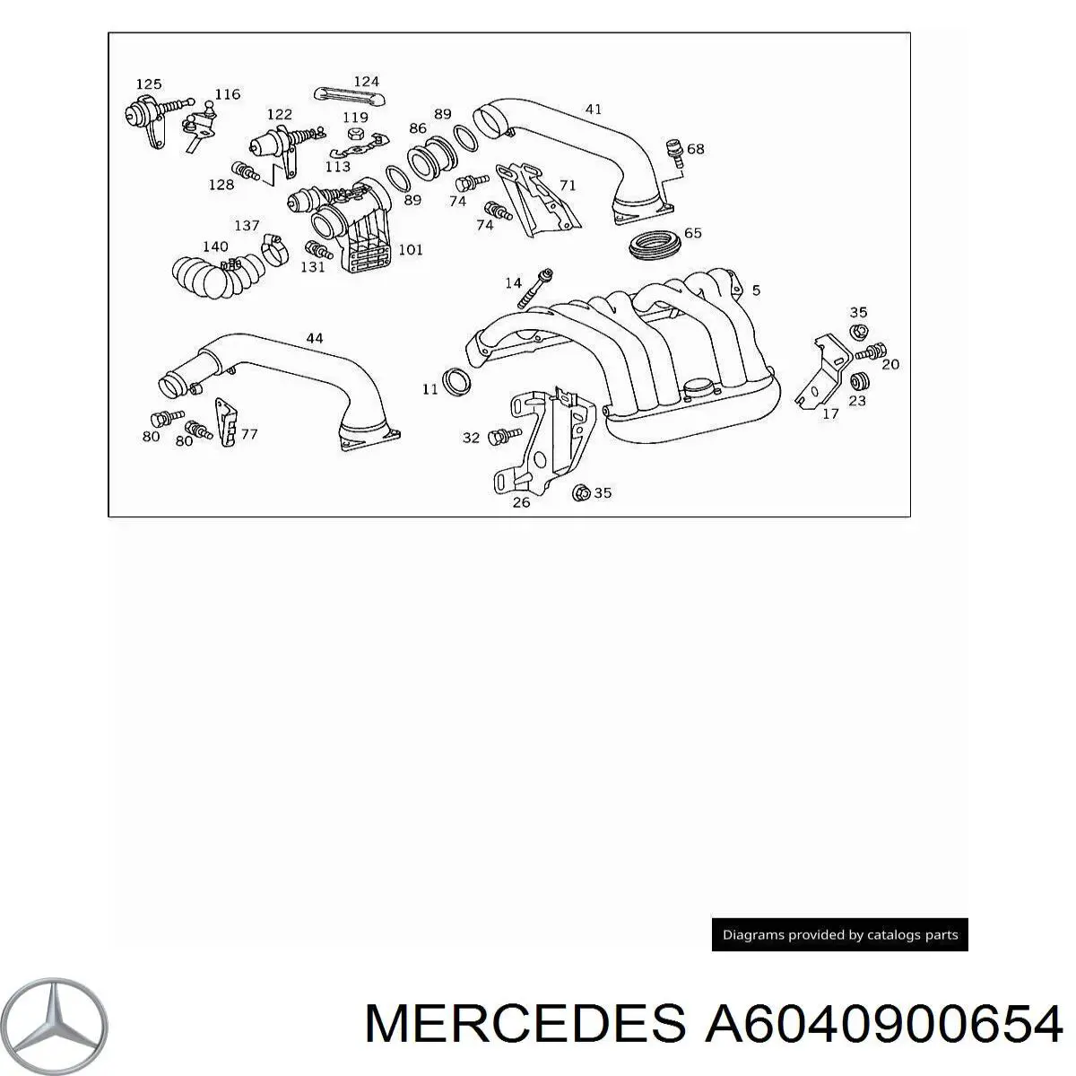 A6040900654 Mercedes Регулююча заслонка EGR