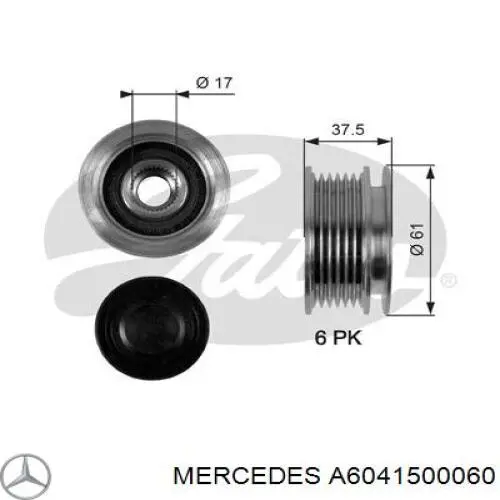 A6041500060 Mercedes шків генератора