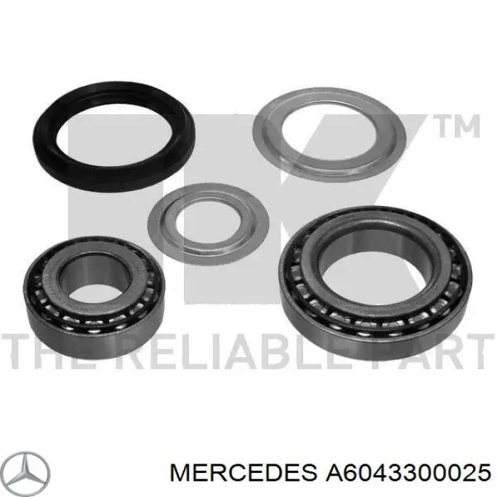Комплект підшипник маточини передньої Mercedes A6043300025 ціна, від 14.72 USD