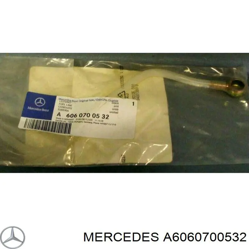 A6060700532 Mercedes Трубка паливна обратки від ПНВТ до фільтра