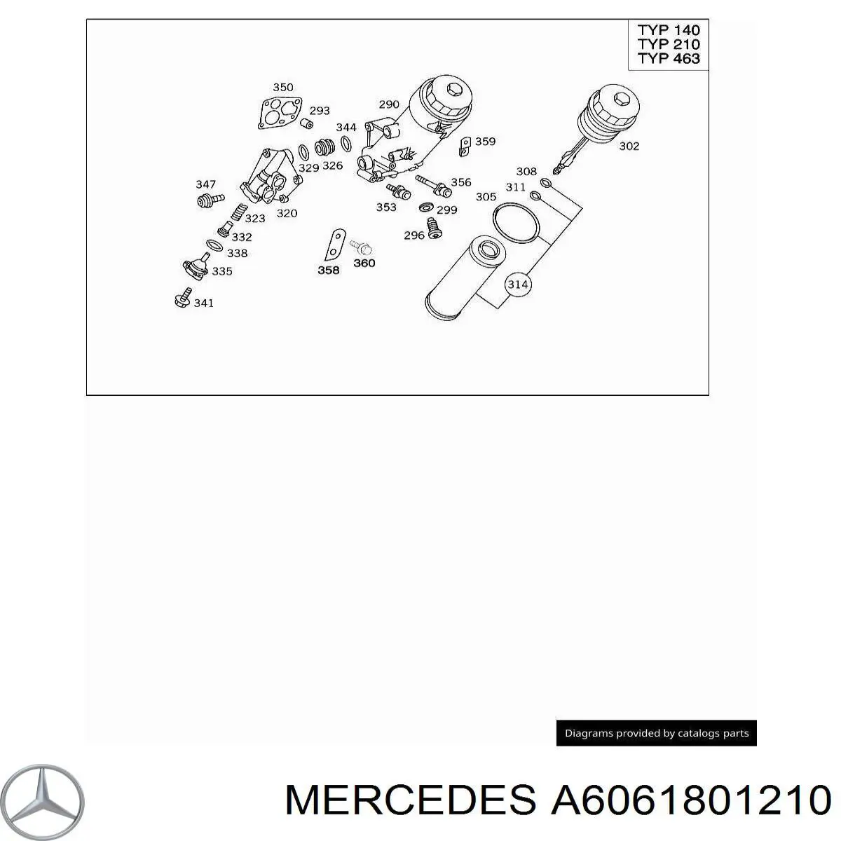 A6061801210 Mercedes корпус масляного фільтра