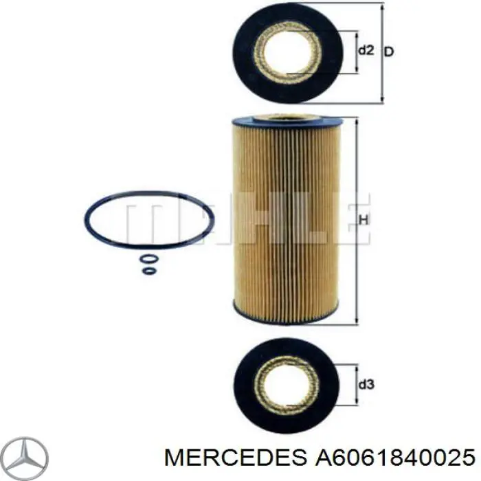 Масляний фільтр A6061840025 Mercedes