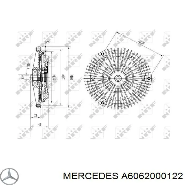 Купити A6062000122 Mercedes Муфта вязкостная системи охолодження