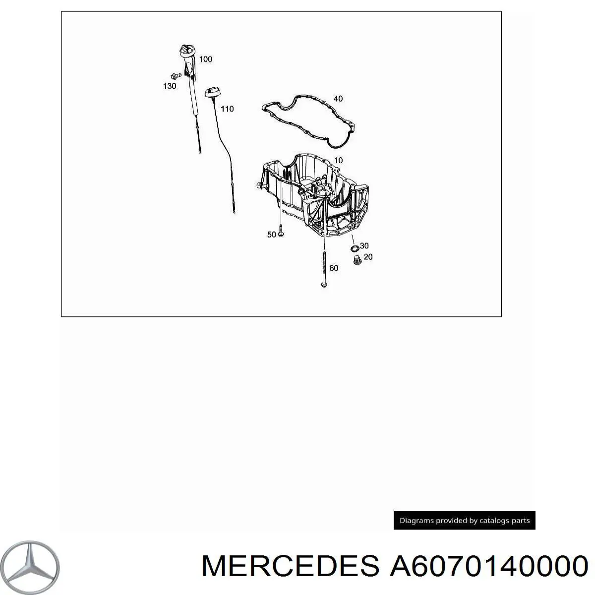 A6070140000 Mercedes прокладка піддону картера двигуна