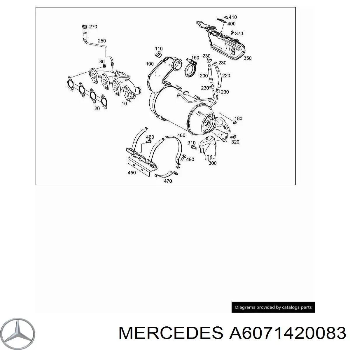 A6071420083 Mercedes трубка датчика тиску вихлопних газів