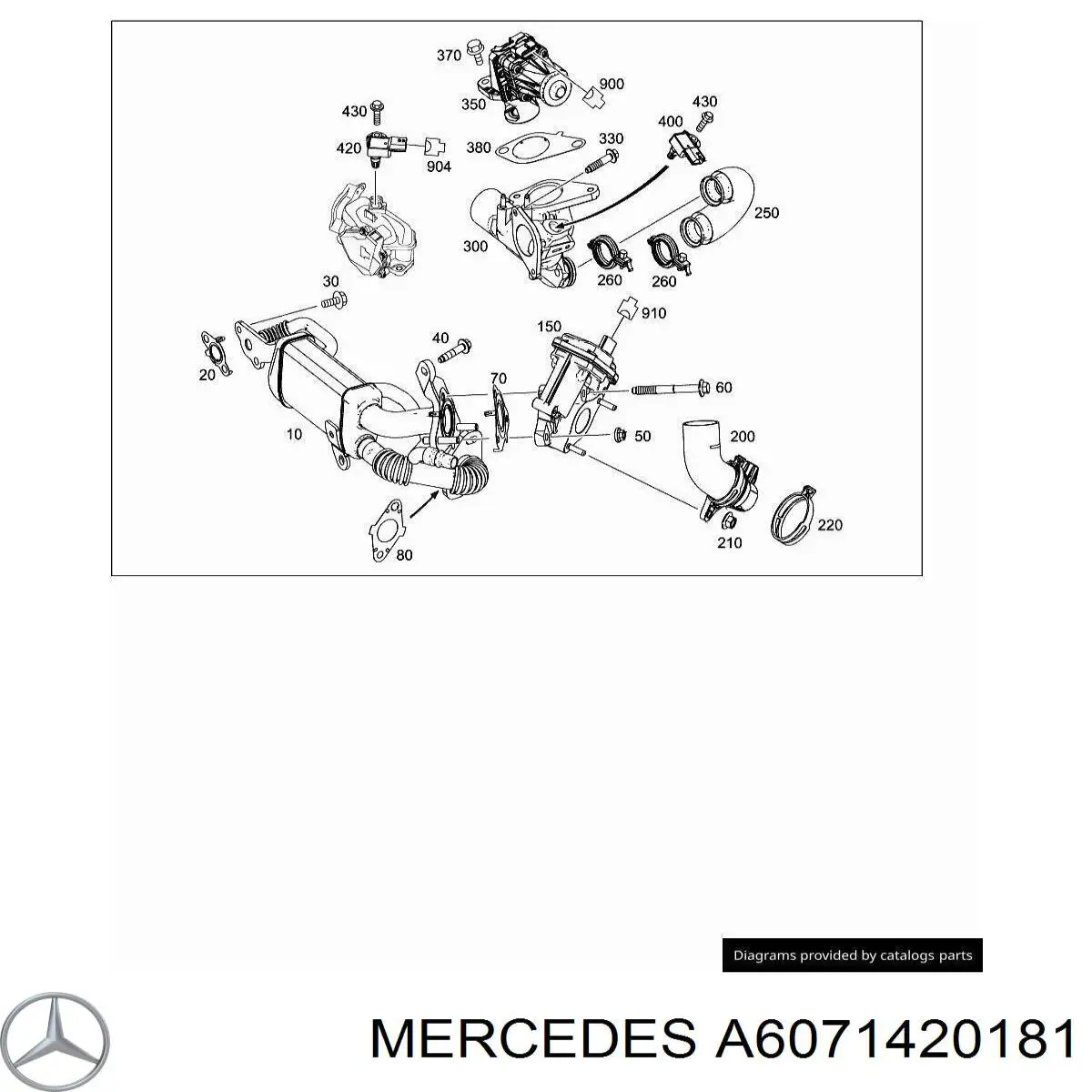 A6071420181 Mercedes прокладка egr-клапана рециркуляції