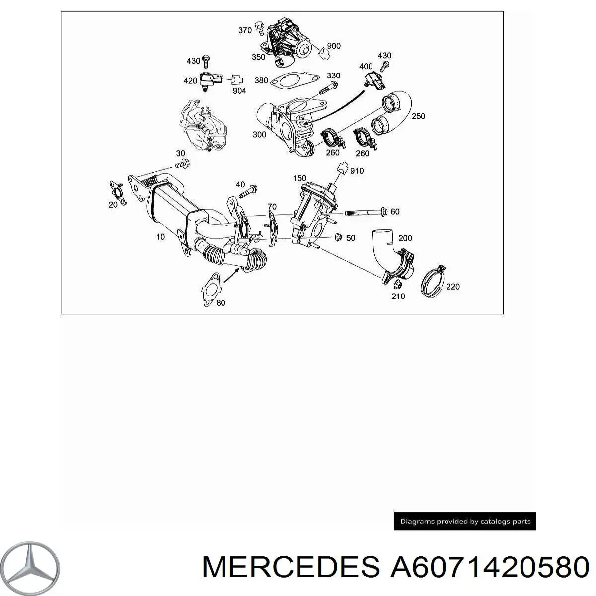 A6071420580 Mercedes прокладка холодильника egr системи рециркуляції газів