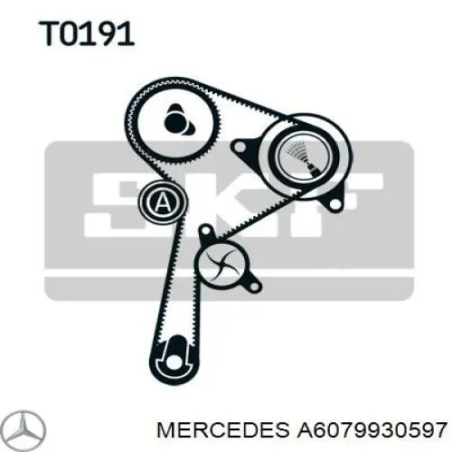 A6079930597 Mercedes Ремінь ГРМ, комплект