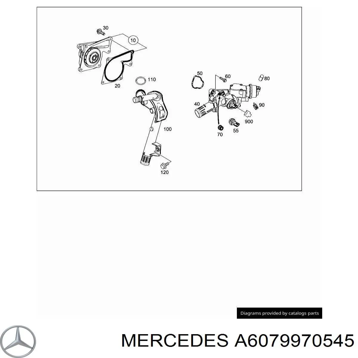 A6079970545 Mercedes Прокладка водяної помпи