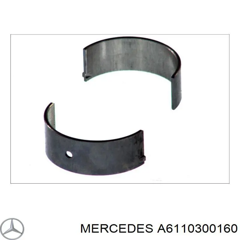 Вкладиші колінвала, шатунні, комплект, 1-й ремонт (+0,25) Mercedes A6110300160 ціна, від 83.39 USD