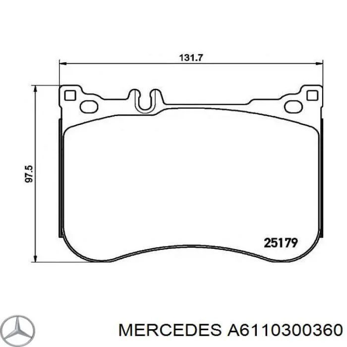 A6110300360 Mercedes Підшипник коленвала, шатунів, комплект, 3-й ремонт (+0,75)