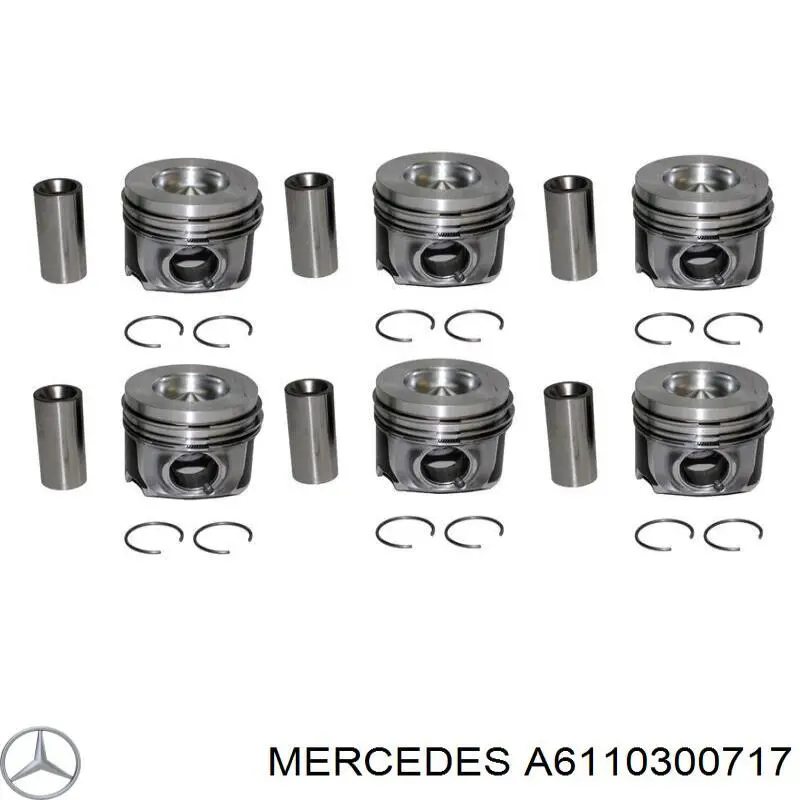A6110300717 Mercedes поршень в комплекті на 1 циліндр, std