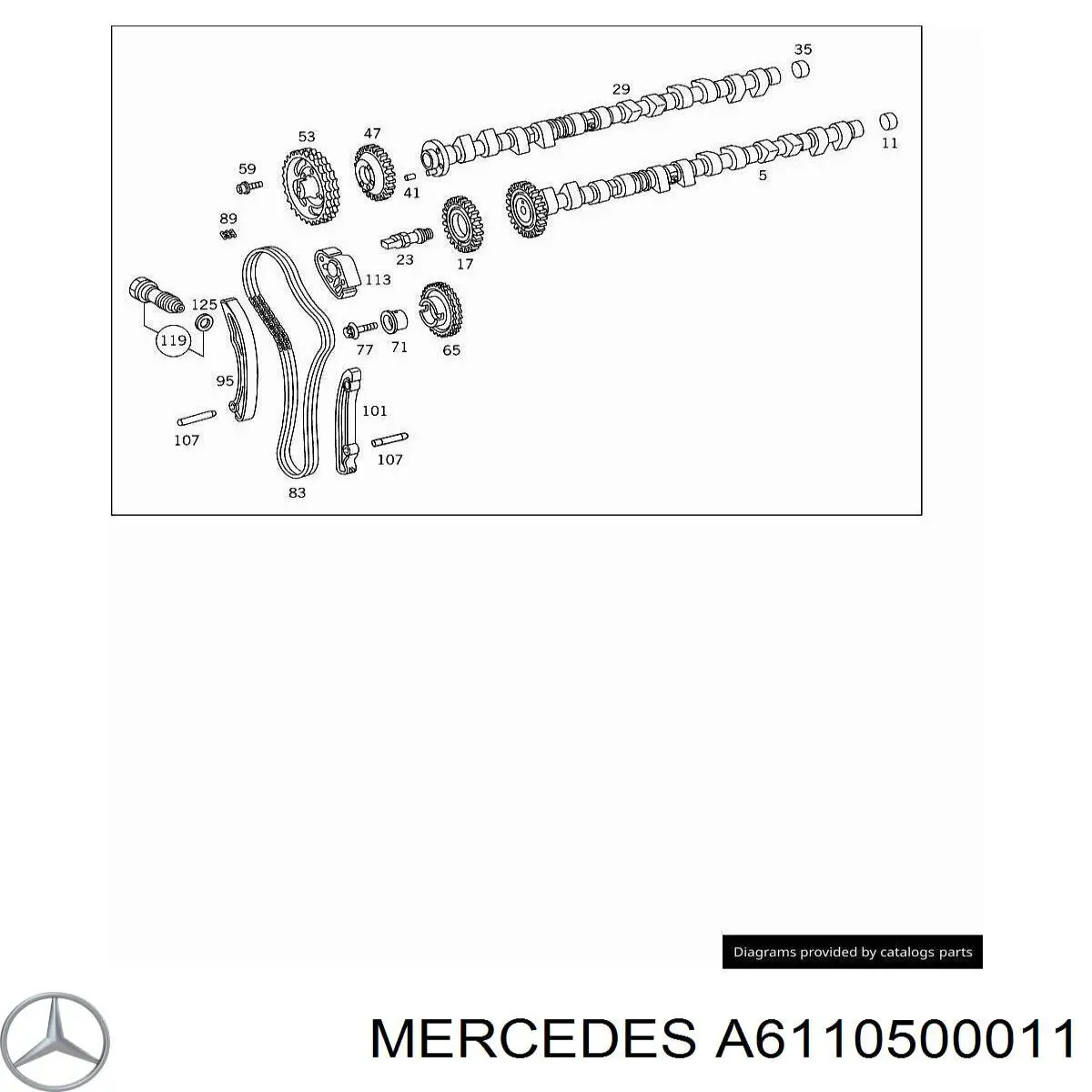 A6110500011 Mercedes натягувач ланцюга грм