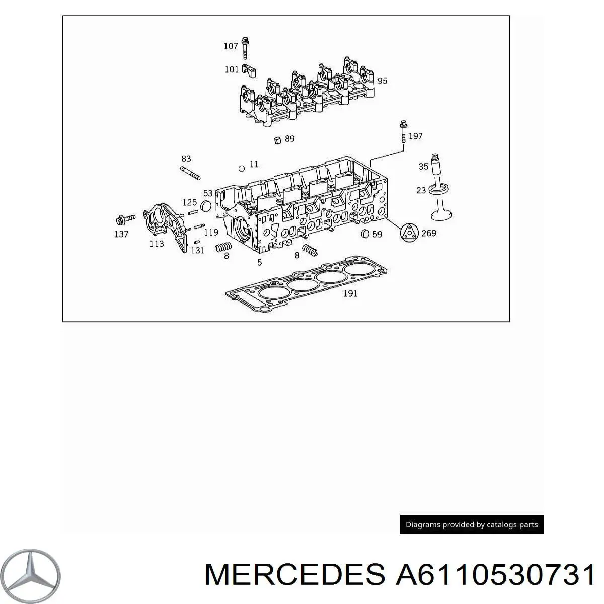 A6110530531 Mercedes Сідло клапана випускного