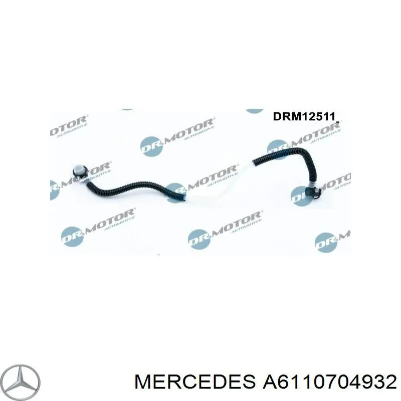 Купити A6110704932 Mercedes Трубка паливна, від ПНВТ до паливної рейки