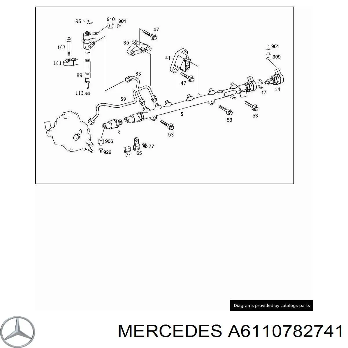 Тримач форсунки дизельної Mercedes A6110782741 ціна, від 2.67 USD