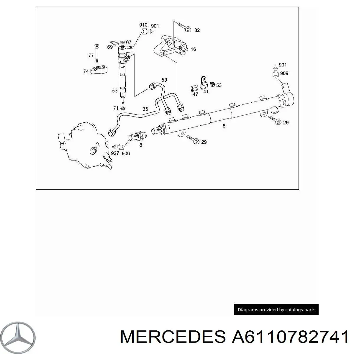 A6110782741 Mercedes Тримач форсунки дизельної