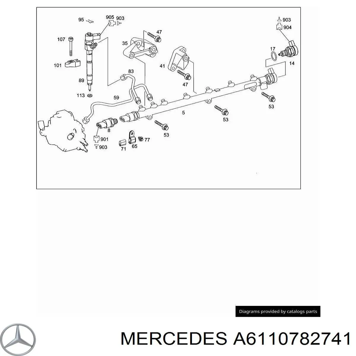 Купити A6110782741 Mercedes Тримач форсунки дизельної