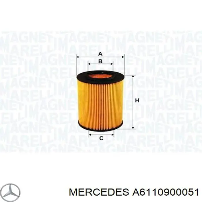 Купити A6110900051 Mercedes Фільтр-відстійник палива грубої очистки