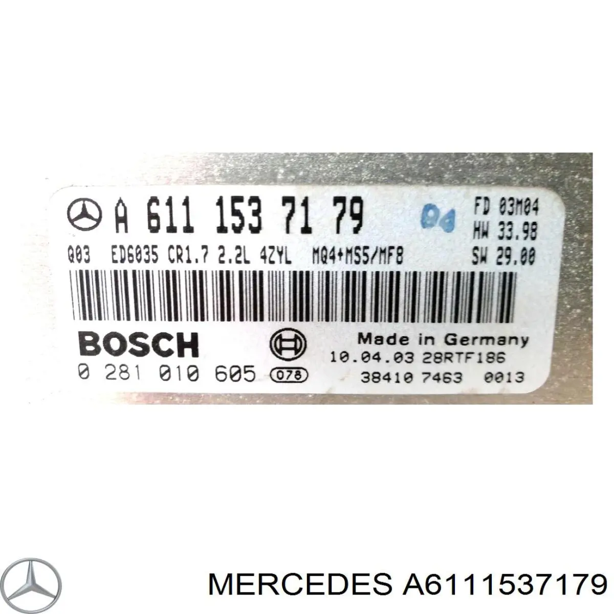  Mercedes A6111537179 ціна, від 113.89 USD