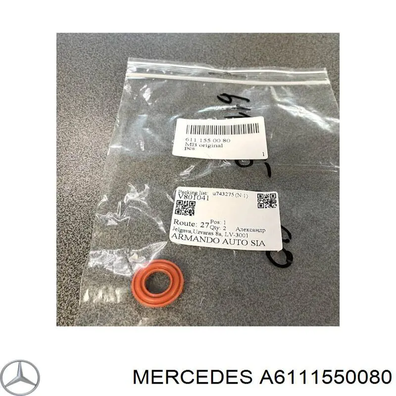 A6111550080 Mercedes прокладка-кільце генератора з водяним охолодженням