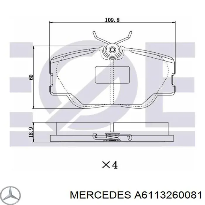 Втулка стабілізатора заднього Mercedes A6113260081 ціна, від 1.46 USD