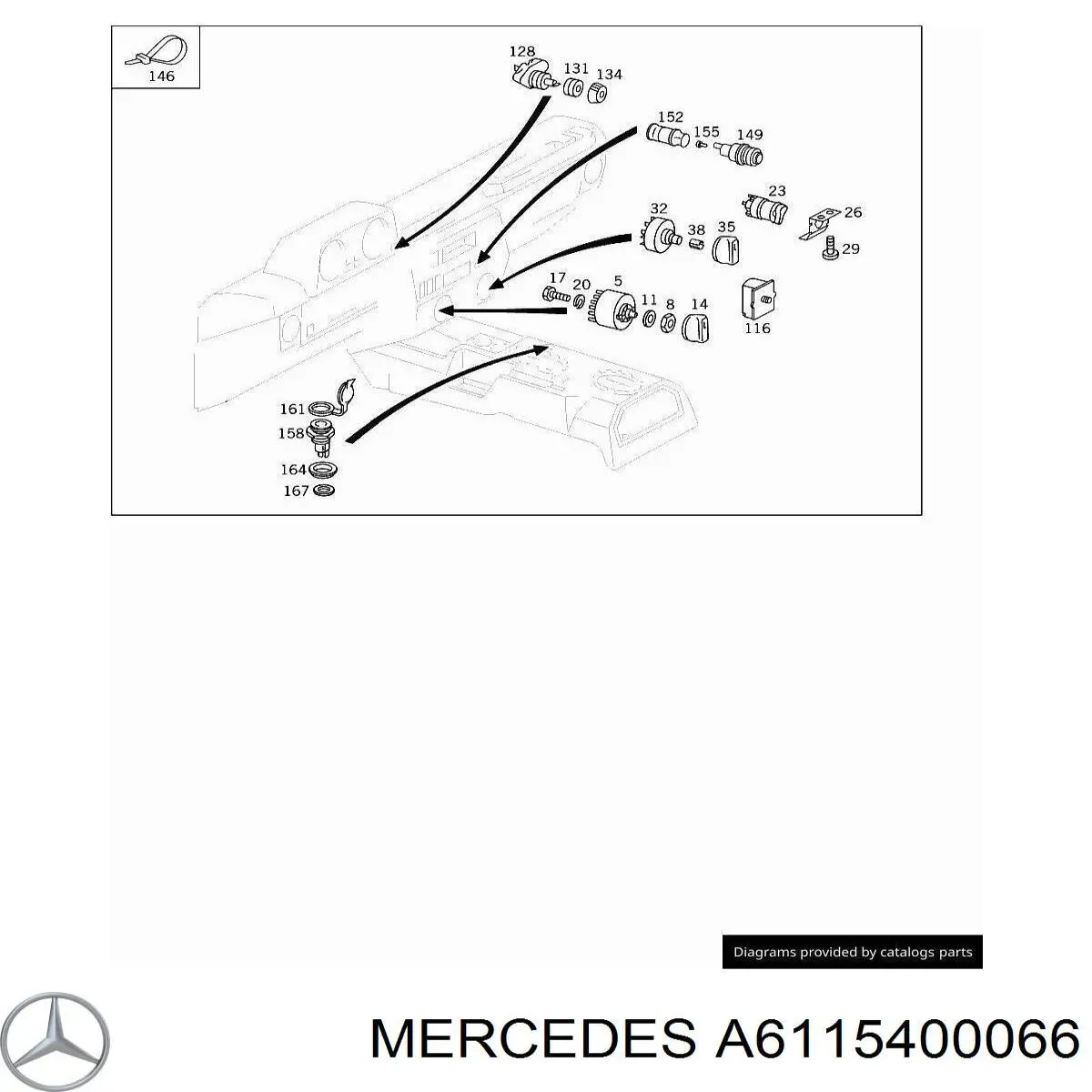  Mercedes A6115400066 ціна, від 237.69 USD