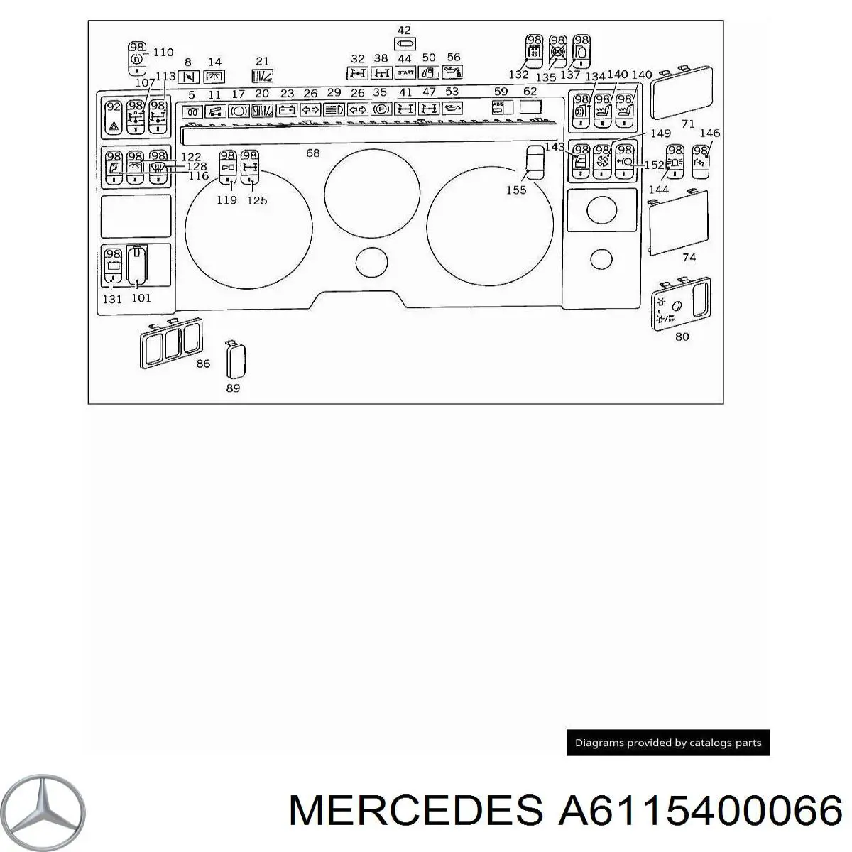 Купити A6115400066 Mercedes 