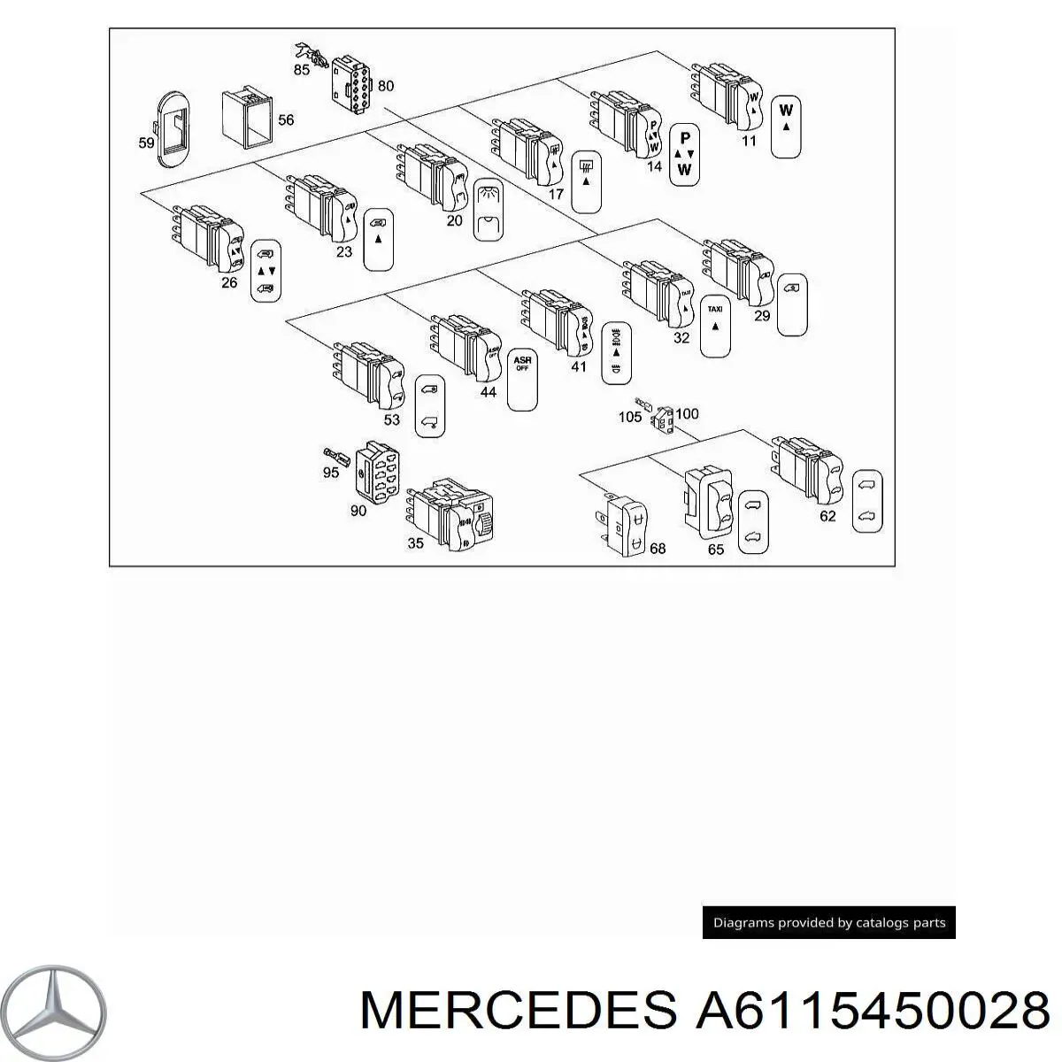 Купити A6115450028 Mercedes 