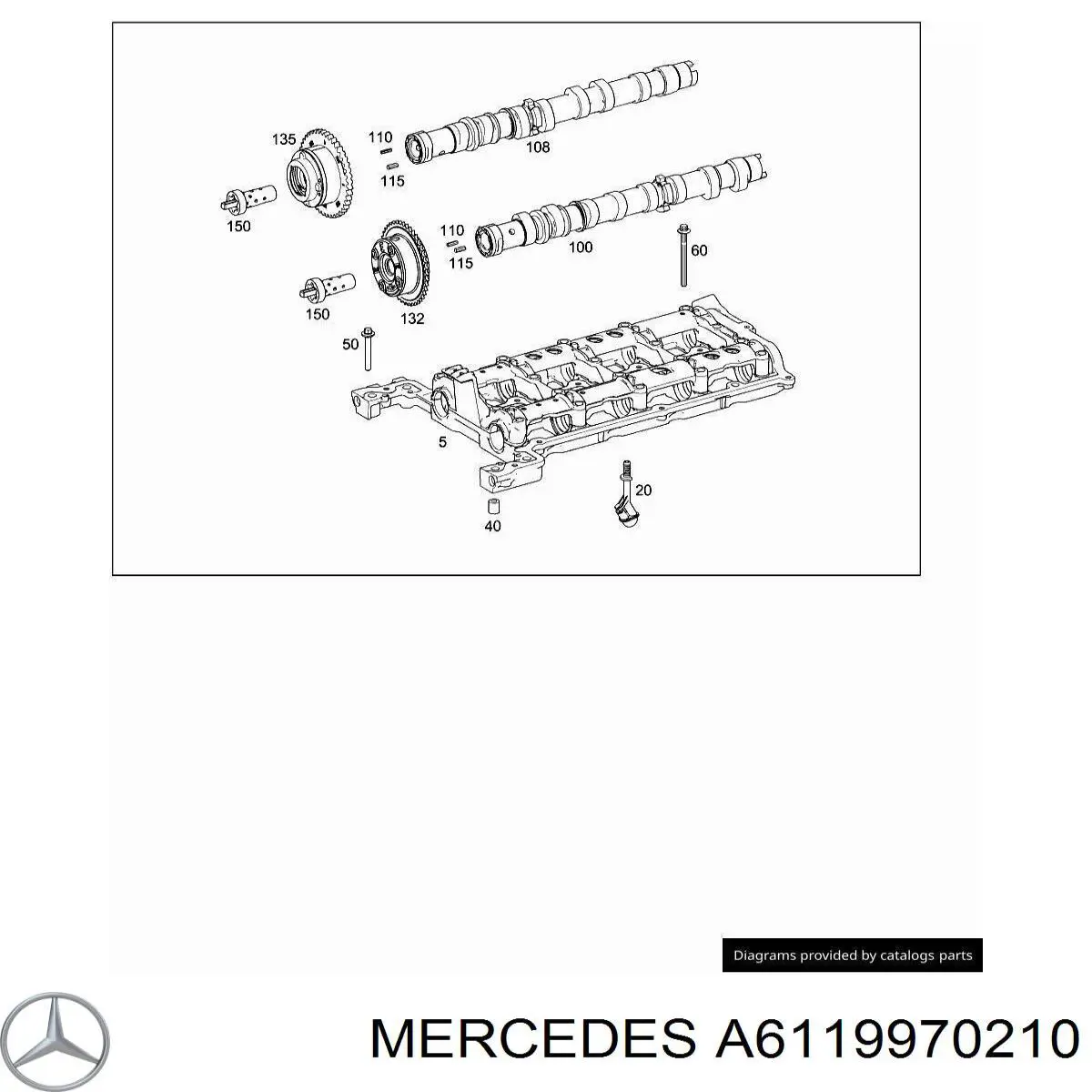 Купити A6119970210 Mercedes 