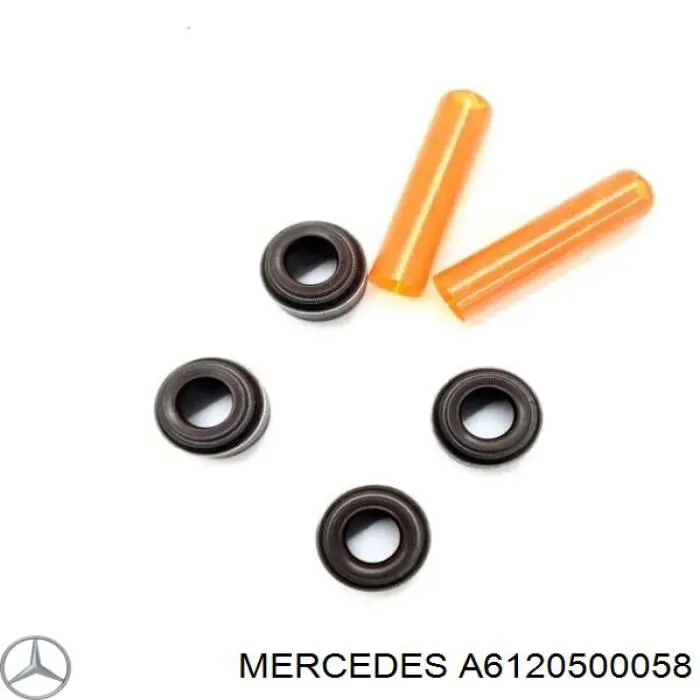 Купити A6120500058 Mercedes Сальник клапана (маслознімний), впуск/випуск, комплект на мотор