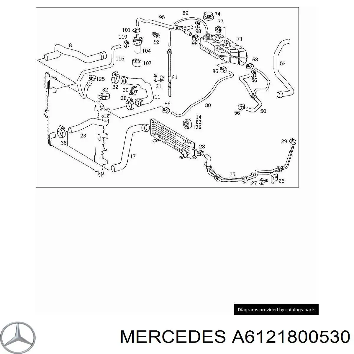  Mercedes A6121800530 ціна, від 15.20 USD