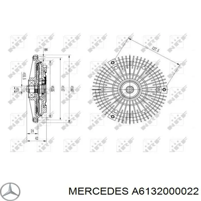 A6132000022 Mercedes Гідромуфта приводу вентилятора