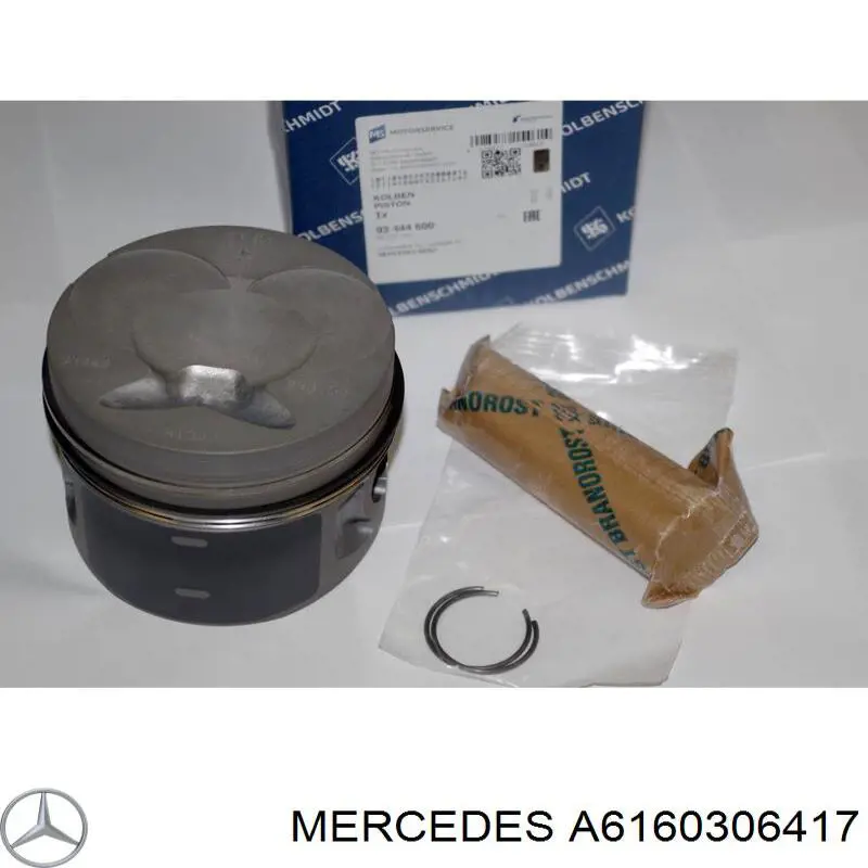 Поршень в комплекті на 1 циліндр, 4-й ремонт (+1,00) на Mercedes Bus 207-310 (601)