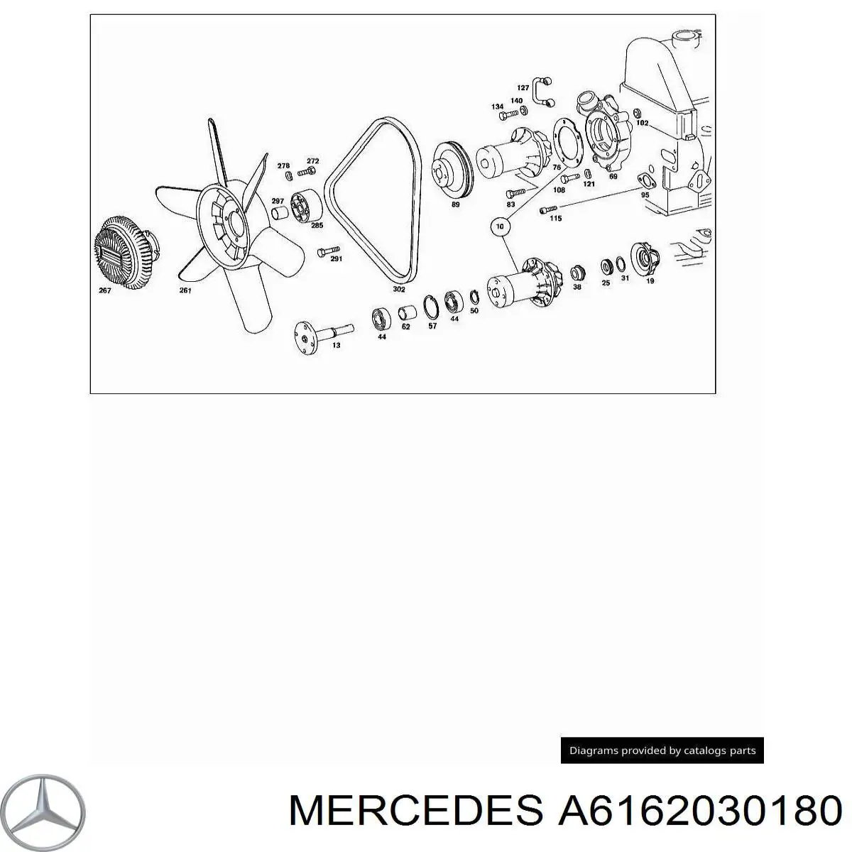 Купити A6162030180 Mercedes Прокладка водяної помпи