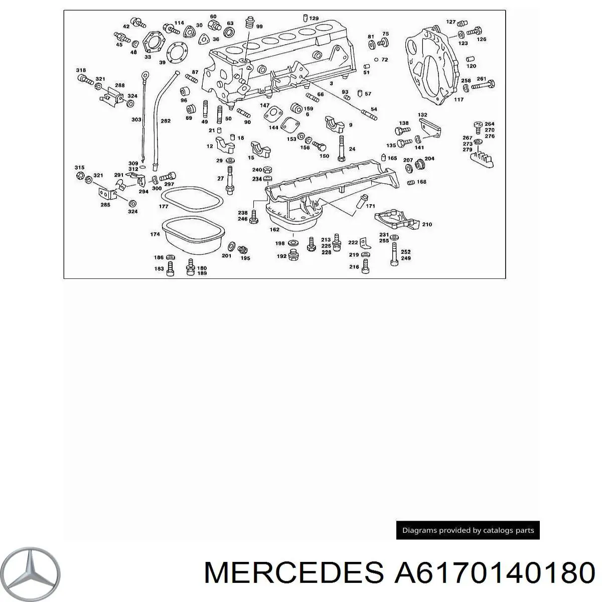 A6170140180 Mercedes прокладка піддону картера двигуна